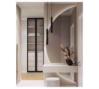 Espejo Semicircular Led de Pared Diseño Media Luna con Iluminación Decorativa Ideal para Recibidor, Dormitorio o Salón