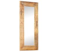 vidaXL Espejo Tallado a Mano de Pared para Pasillo Madera Maciza de Mango Dimensiones 50 x 50 x 2.5 cm, 80 x 50 x 2.5 cm, 110 x 50 x 2.5 cm