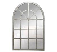 Espejo Ventana Fabricado en España - Mod Catania Industrial- Acabado Artesanal -Ideal para Salón, Recibidor, Vestidor... Aged silver