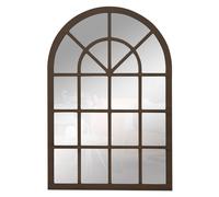 Espejo Ventana Fabricado en España - Mod Catania Industrial- Acabado Artesanal -Ideal para Salón, Recibidor, Vestidor... Walnut