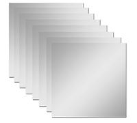 Espejos adhesivos decorativos pared acrílicos 15x15 cm 8 unidades, espejo sin marco para salón, pasillo, comedor y hogar