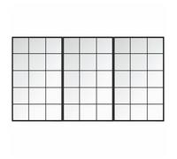 Espejos De Pared 3 Uds Metal Negro 100x60 Cm Vidaxl