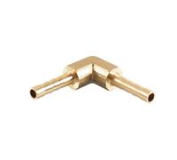 Espiga para manguera roscada Codo de pagoda cobre, boquilla ángulo recto, conexión tubería agua con púas latón, conector dos vías 10, 12, 14, 16 y 19 mm largo(6mm)