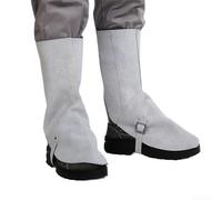 Espigas de soldadura de cuero vacuno, fundas de zapatos de cuero resistentes al calor para soldadores profesionales y entusiastas del bricolaje, opciones multicolor (blanco grisáceo)