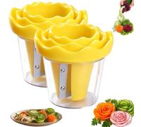 Espiralizador y rizador de verduras; cortador y rallador manual para crear flores de frutas y verduras (decoración y guarnición)