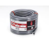 Espiroflex - Hidrotubo Flexible PVC con Espiral Reforzada, Gris | Rollo 25 m | Tubo para Piscinas, Riego, Desagües y Aire Acondicionado (16, 20, 25, 32 y 40 mm) (40 mm)