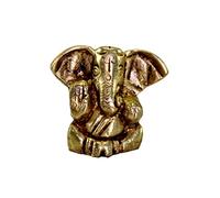 eSplanade Ganesha Idol de latón para salpicadero de coche, ídolo de Dios, Ganesha Murti de 2 pulgadas para decoración de escritorio, estatua de Ganapati, escultura de Ganapathi, artículo de decoración