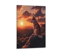 ESPLJQRYX Perro Akita Cuadro En Lienzo Cuadros Decoracion Pinturas Murales Cuadros Modernos Impresiones Lienzo Para Sala De Estar Decoración Dormitorio 20x30inch(50x75cm)