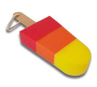 Esponja de Baño Esponja de Ducha 27cm Hielo en el Mangos con Madera Manija Ice Piruleta - Rojo-Amarillo