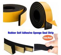 Esponja de goma EPDM de 10M, tira de sellado para puerta y ventana, cinta autoadhesiva anticolisión insonorizada, aislamiento de pared, espuma acústica