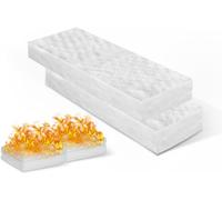 Esponja de lana de cerámica, 4 esponjas de cerámica para chimenea de bioetanol, lana para quemador de chimenea de bioetanol, 30 x 10 x 2,5 cm