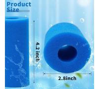 Esponja filtrante tipo A, filtro de piscina reutilizable – Cartuchos de espuma para filtros de piscina Initex tipo A – Paquete de 6 unidades