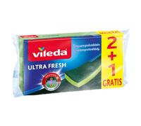 Esponja fregona Ultra Fresh con tratamiento antibacteriano - Vileda - Cantidad: 2 + 1 GRATIS