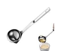 Espuma de sopa - pala de cocina de acero inoxidable, colador de sopa grasa, pico de mango largo | Colador de sopa de grasa para empresas de apartamentos Alquiler de panaderías Heavy Duty Commercial