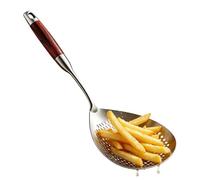 Espumadera Cucharón - Anticalórico 42,19 cm Acero Inoxidable Mango de Madera | Cucharas Coladoras De Cocina,Para Patatas Fritas, Pasta, Dumplings, Wonton, Hot Pot, Verduras, Cocina Y Camping