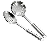 Espumadera De Cocina | Cucharón Quitagrasa Con Mango Largo,2 Piezas Espumaderas De Metal Para Sopa - Para Servir Alimentos Calientes, Sopas, Fideos, Pasta, Frituras Y Uso En Cocina