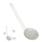 Espumadera malla acero inoxidable ø 12,5 cm. con mango 24,5 cm.