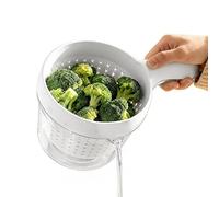 Espumadera y Escurridor con Recipiente Cesta de cocina con asa