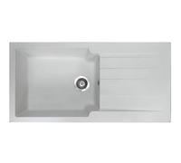 Essebagno Sierra Fregadero 1 cubeta grande 1 escurridor en resina blanca