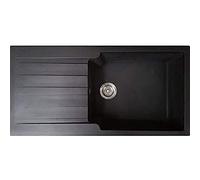 Essebagno Sierra Fregadero 1 cubeta grande 1 escurridor en resina negra