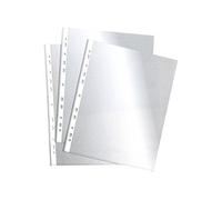 Esselte Fundas plásticas PVC 80 micras multiperforadas reforzadas transparentes 100 unidades niños