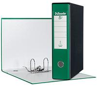 Esselte, 390755180 - Archivador Eurofile con mecanismo de palanca y con funda, tamaño folio, cartón recubierto de plástico, lomo 8 cm, color verde