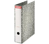 Esselte Archivador de palanca cartón jaspeado folio lomo 75 mm gris