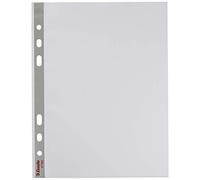 Esselte 47183 Standard - Funda para documentos (A5 14.8 x 21 cm, multiperforada, resistente, polipropileno, apertura superior, 25 unidades), transparente