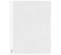 Esselte 47187 - Funda perforada reforzada (A4, polipropileno, apertura superior, 25 unidades), transparente