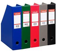 Esselte 56010 - Juego de 10 revistero en PVC 70 mm colores surtidos