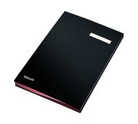 ESSELTE 621061 - Portafirmas fuelle 20 separadores forrado color negro
