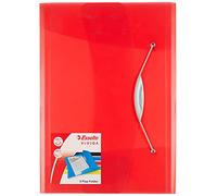 ESSELTE 624042 - Carpeta de gomas VIVIDA con 3 solapas DIN A4 color rojo