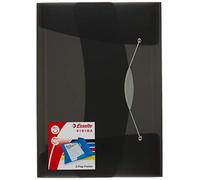 ESSELTE 624043 - Carpeta de gomas VIVIDA con 3 solapas DIN A4 color negro
