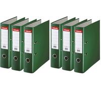 Esselte 624293 - Archivador con Anillas, Capacidad 550 Hojas, 3 Unidades, Verde, 75 mm (Paquete de 2)