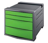 Esselte 626499 - Buc de cajones 4 (2 grandes y 2 pequeños) linea EUROPOST color verde Vivida