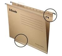 Esselte Carpetas colgantes 93290 – Kraft natural 230 g A4 lomo V visor corto caja 50 ud.