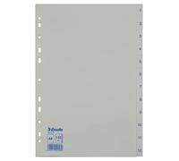 Esselte A4 Índice de 1-12 Pestañas, Azul & Blanco, Pestañas de Plástico Resistente con Carátula de Índice, 100153