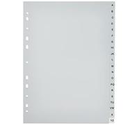 Esselte Abecedarios de plástico, PP, Tamaño A4, Gama ECO, Gris, 47140