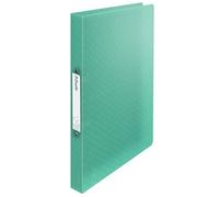 Esselte Archivador de Anillas, Capacidad 140 Hojas, Lomo de 25mm, Carpeta A4 con 2 Anillas, Tapa Blanda, Casa y Oficina, Diseño en Relieve, Gama Colour'Breeze, Verde, 626243