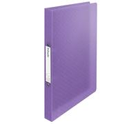 Esselte Archivador de Anillas, Capacidad 140 Hojas, Lomo de 25mm, Carpeta A4 con 2 Anillas, Tapa Blanda, Casa y Oficina, Diseño en Relieve, Gama Colour'Breeze, Lavanda, 628436
