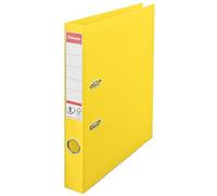 Esselte Archivador de Palanca A4, Amarillo, Lomo 52mm, Plástico, Modelo Vivida,