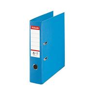 Esselte Archivador de Palanca A4, Azul Claro, Lomo 72mm, Plástico, una unidad, 811311