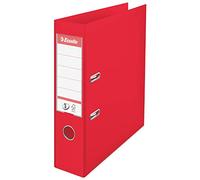 Esselte Archivador de Palanca A4, Rojo, Lomo 72 mm, Plástico, Modelo Vivida, Pack 1 Unidad, 624068