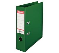 Esselte Archivador de Palanca A4, Verde, Lomo 72mm, Plástico, 1 unidad, 811360