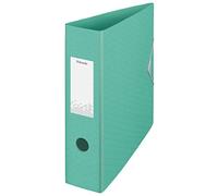 Esselte Archivador de Palanca, Capacidad 500 hojas, Lomo de 82mm, Carpeta Ligera A4, Casa y Oficina, Diseño en Relieve, Gama Colour'Breeze, Verde, 626218