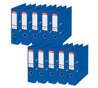 Esselte, Archivadores de palanca A4 N°1, Azul, Espalda de 75 mm, Plástico, Lote de 10, Gama Vivida, 811350