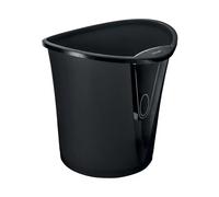 Esselte Basko Papelera de Plástico 15 Litros Negro