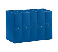 Esselte C30 Eurobox 390330050 - Carpeta proyectos para archivar, cierre con botón, 25 x 35 cm, lomo 10 cm, azul, paquete de 5 unidades