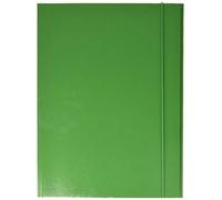 Esselte carpeta de 3 solapas, Capacidad 150 hojas, tamaño 25 x 35, cierre con elástico redondo, comprimido monoverniciato, lote de 5, Verde, Linear, 390341180