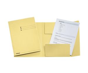 Esselte Carpeta de 3 solapas color amarillo A4 | 50 unidades